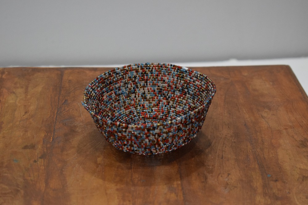 Baskets Indonesian Assorted Round Wire Beaded Baskets