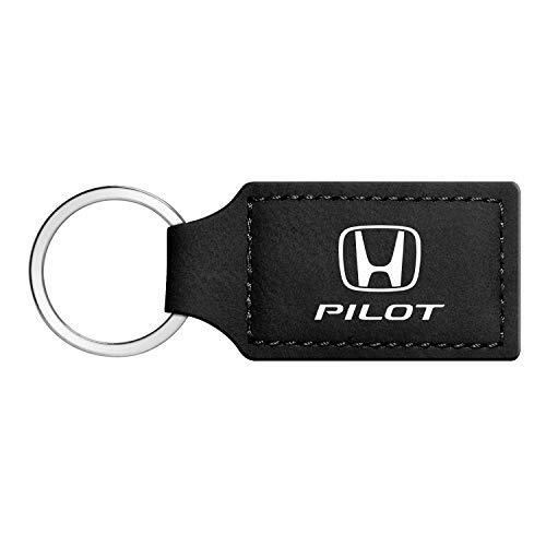 Honda Pilot Rectangular Black Leather Key Chain