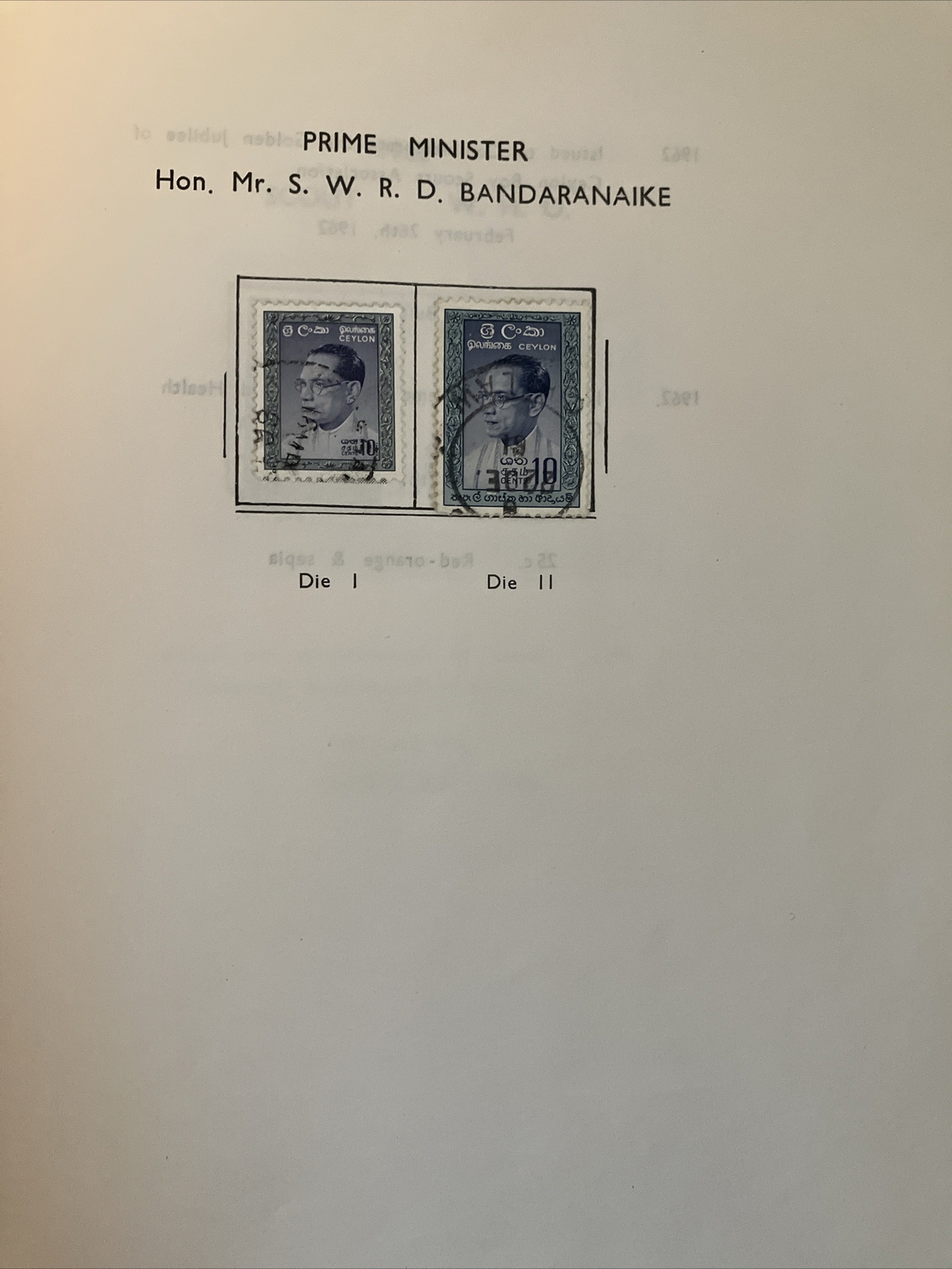 Illustrated Ceylon 1935-1963 Stamp Album Part II 46 Pages Mint Mounted Complete