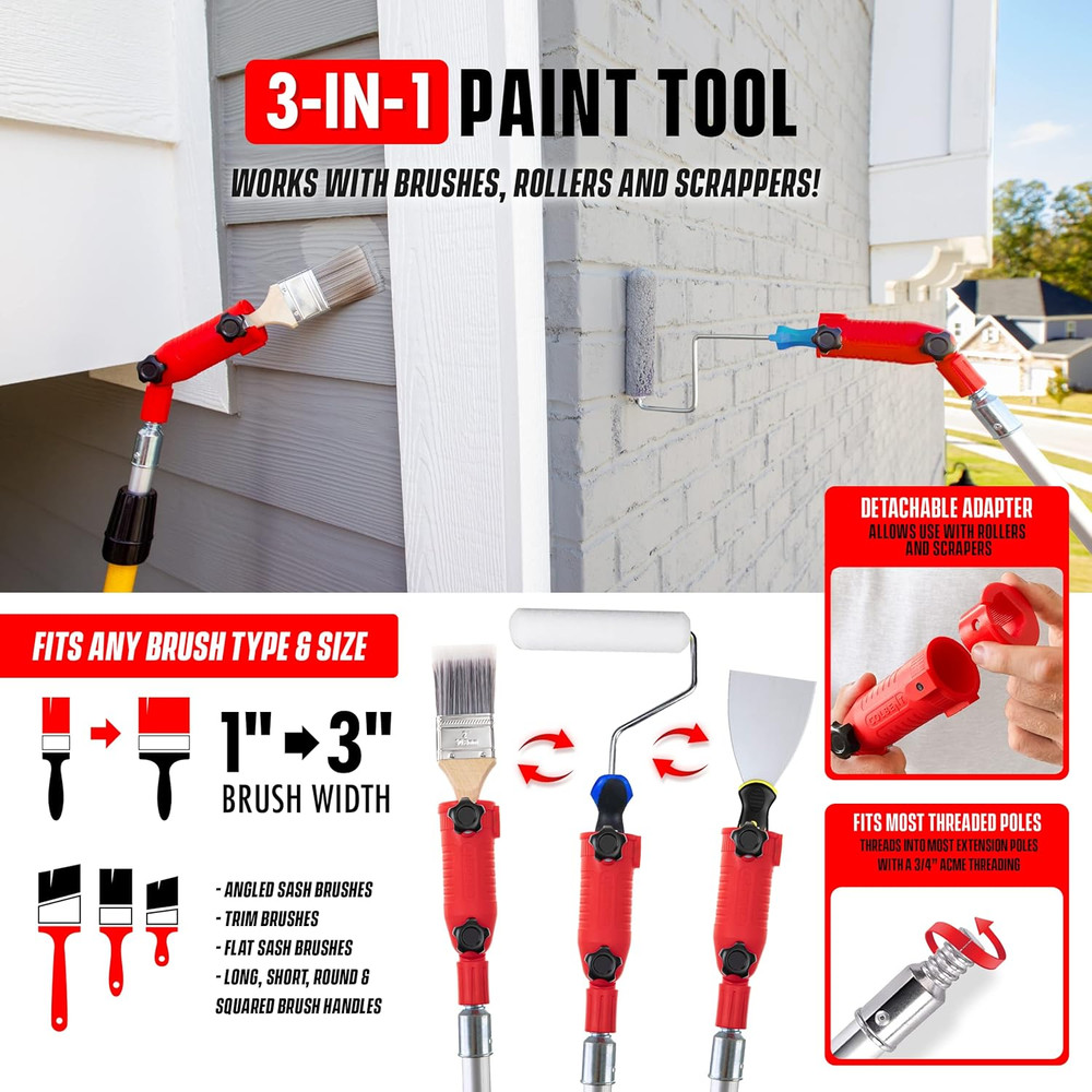 Multi-Angle Paint Brush Extender, Paint Edger Tool for High Ceilings | Paint ...