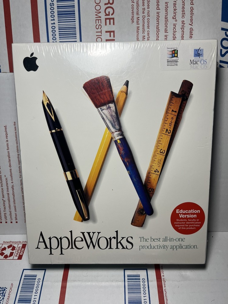 NEW!! FACTORY SEALED AppleWorks 5 Software Version 5.0.3 MAC Windows