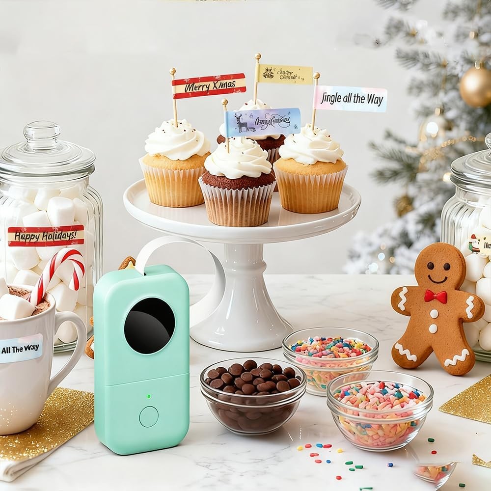 D30 Label Maker Machine, Portable Bluetooth Mini Label Printer, Handheld Thermal