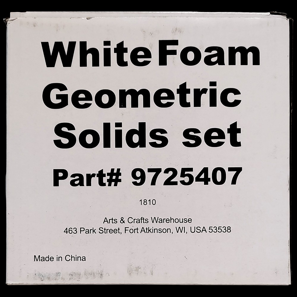 6-Pack Assorted Foam Geometric Shapes Drawing Forms Arts & Crafts Warehouse