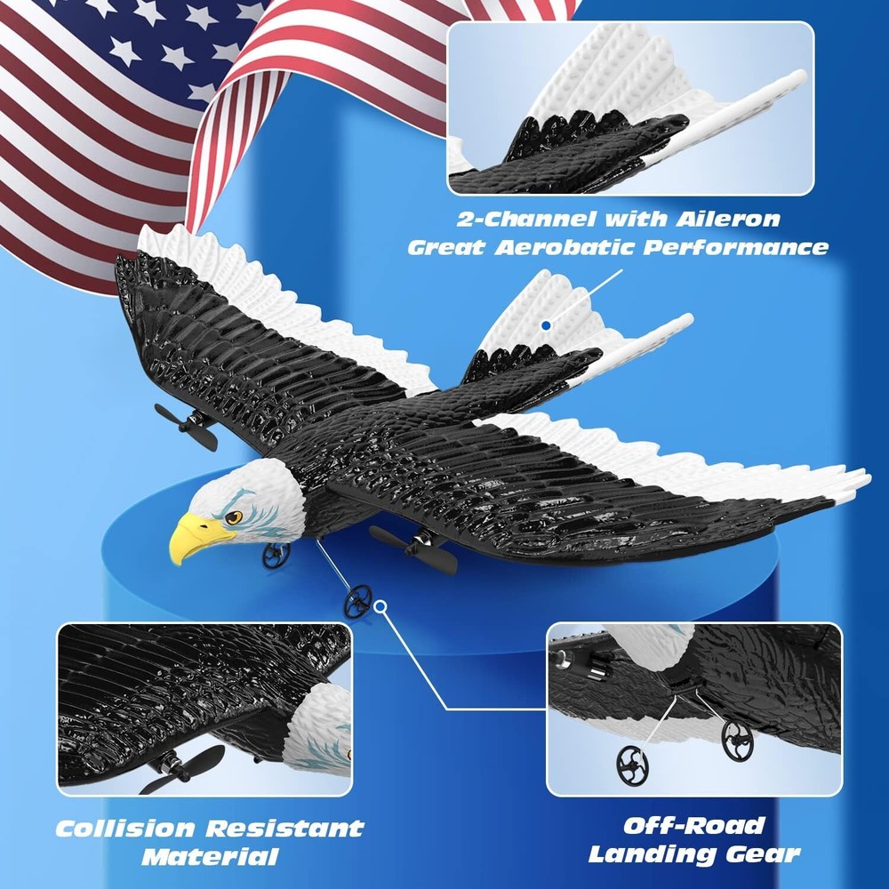 Mini RC Plane Remote Control Eagle Plane, RTF Airplane,Flying Bird for Beginners