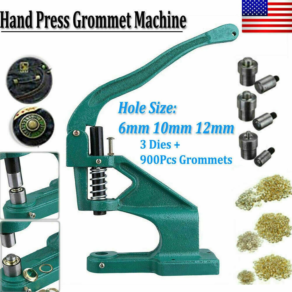 Hand press punching machine for button hole/button hole rivet button hole opener