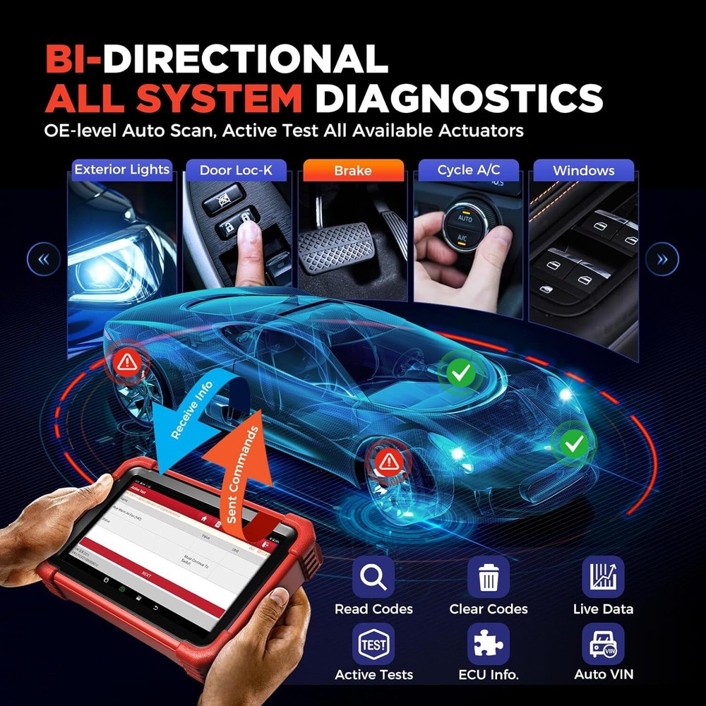 LAUNCH X431 CRP919X BT PRO Elite Bidirectional Car Diagnostic Scanner ECU Coding