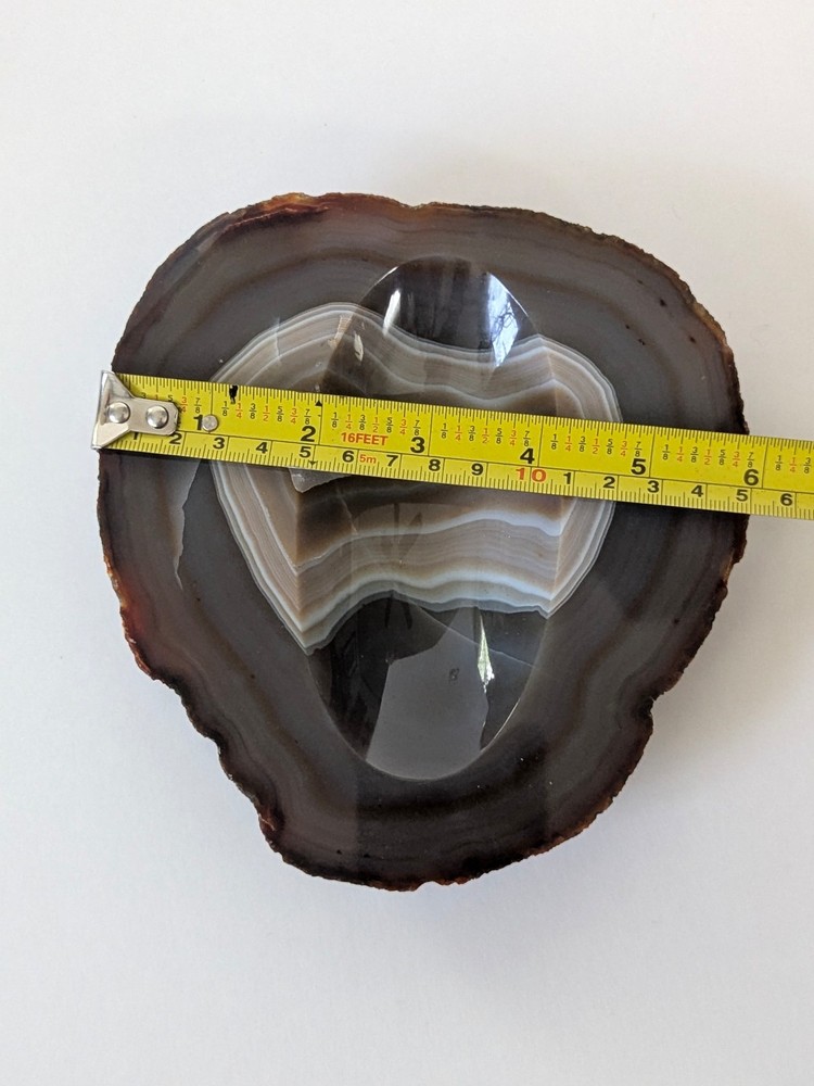 Round Agate Stone Soap Dish Or Ashtray