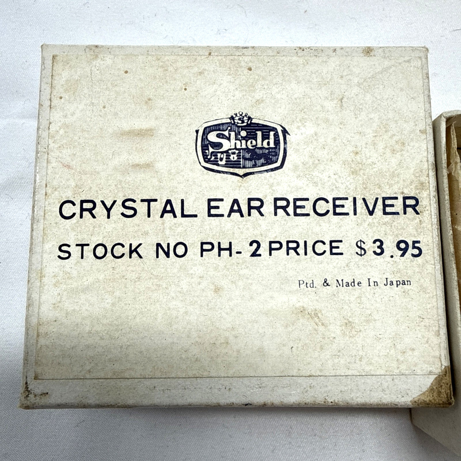 Vintage Shield Crystal Ear Receiver NOS Sealed Japan Earphone