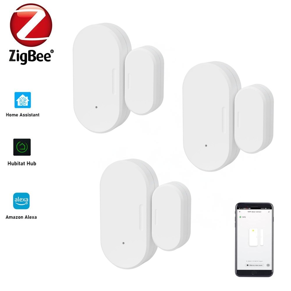 Zigbee Wireless Window Door Smart Contact Sensor For App Home Smart Assistant