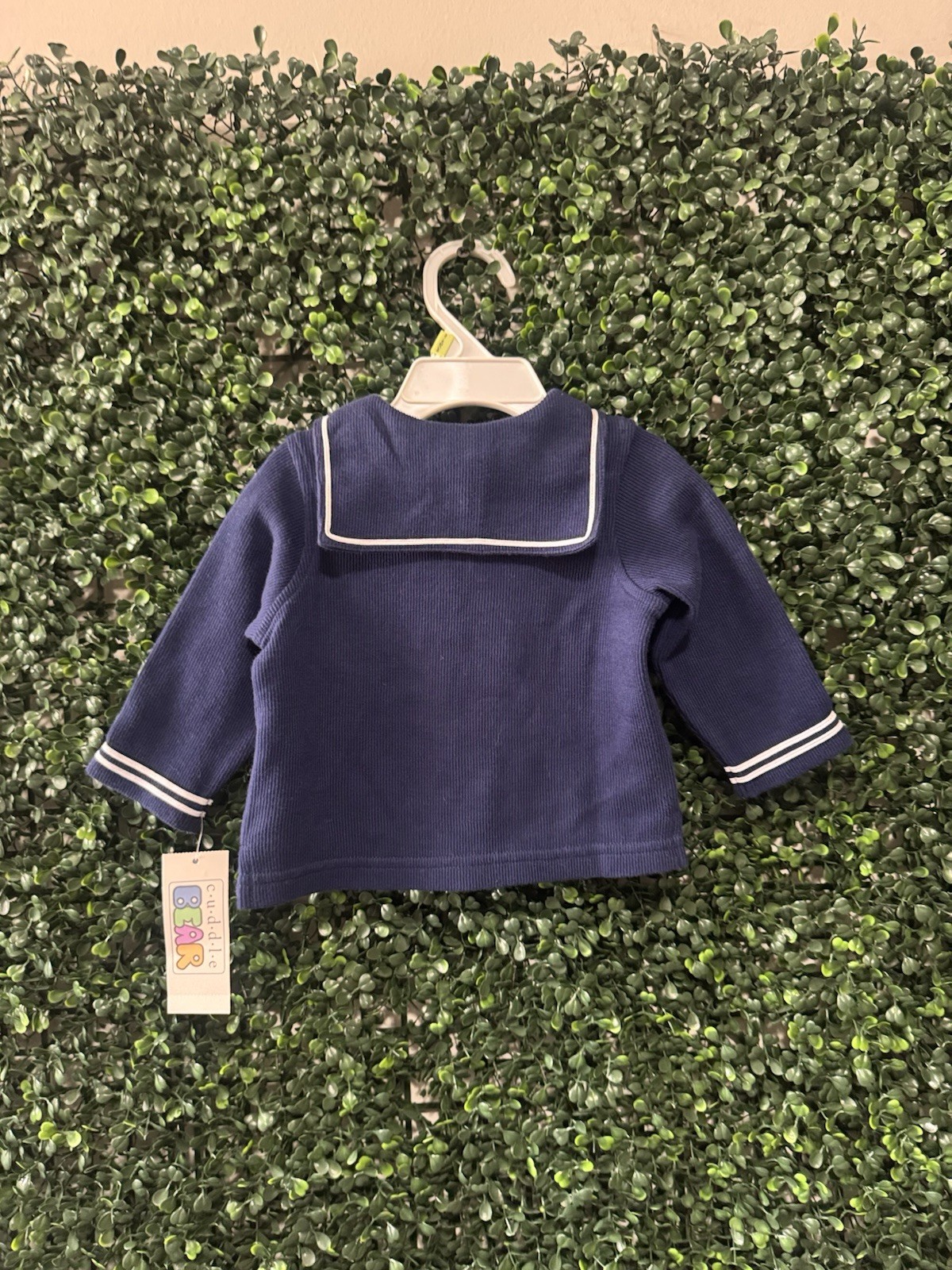 NWT CUDDLE BEAR BABY BOY 3-6MOS KNIT SAILOR SUIT 2 PIECE SET