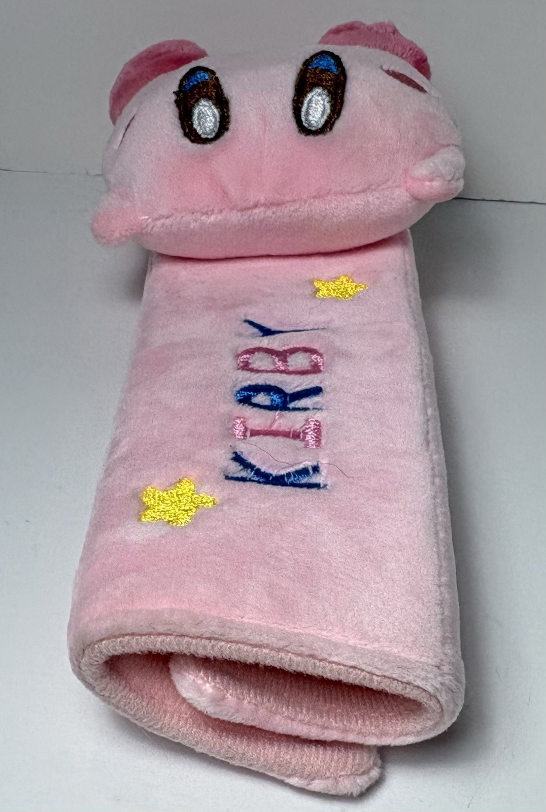 Nintendo KIRBY Plush Car Seat Belt Shoulder Cover 7 inches long 3 inches wide