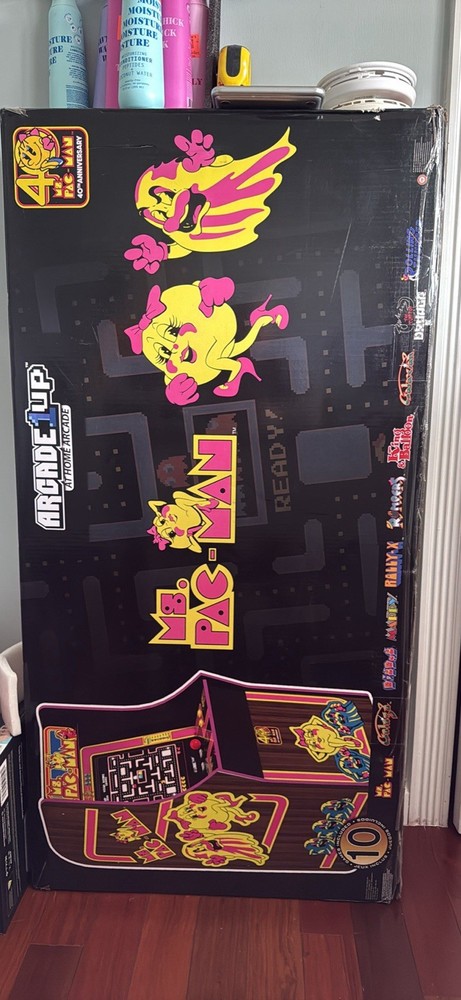 Arcade1up Ms. Pac-Man 40th Anniversary Arcade Machine additional 10 games