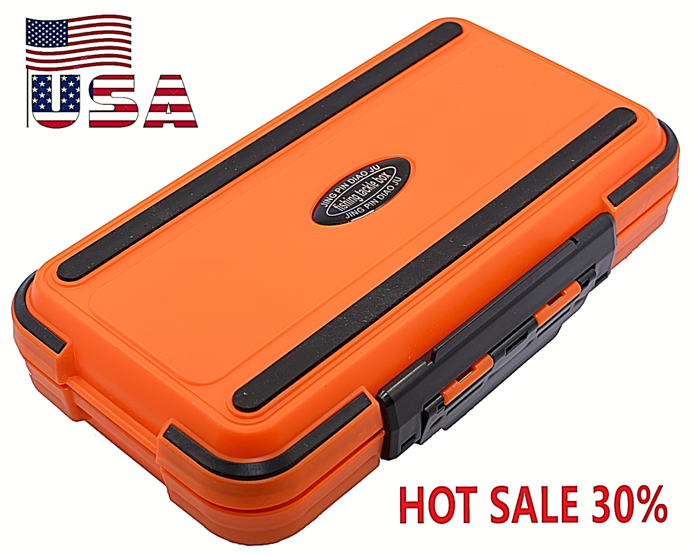 Fishing Tackle Box Lure Waterproof Compartments 2 Layer Hook Storage Case Hook