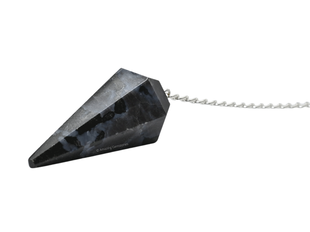 Indigo Gabbro Dowsing Crystal Pendulum