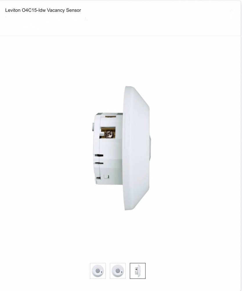 Leviton Vacancy Sensor 04C15-IDW