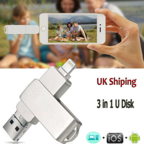 2TB USB3.0 Flash Drive Memory Stick OTG 1TB/512GB/256GB For iPhone iPad Android