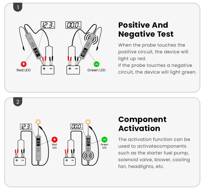 8A Power Circuit Probe Kit Component Activation Short Circuit Finder Test 0-80V