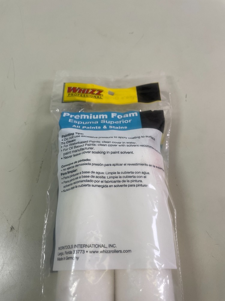 Whizz 4" Premium Foam Replacement Roller Sleeve 4" Sponge