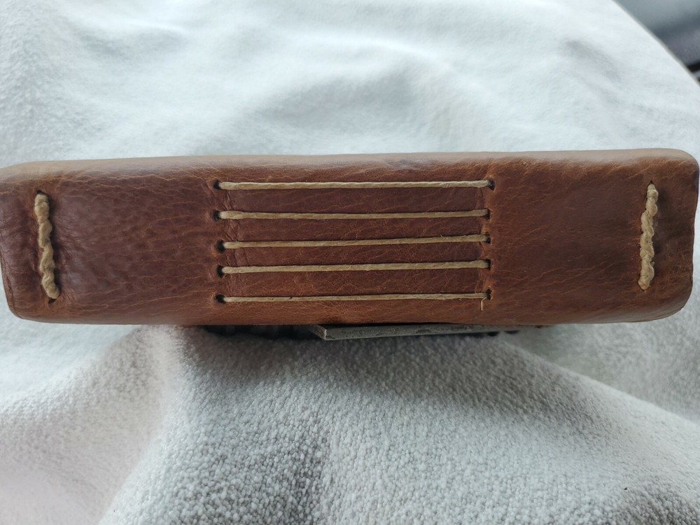 Iona Handmade Leather Bound Notebook with Icebox Clasp