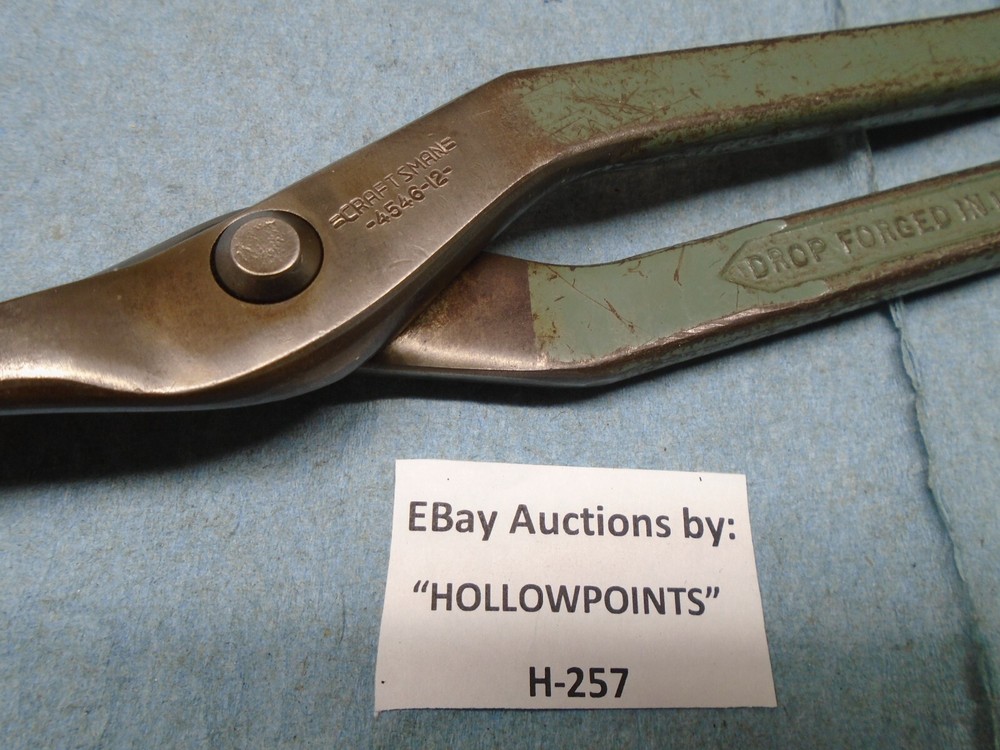 Craftsman USA No. 4546-12 Tin Snips Aviation Shears H257