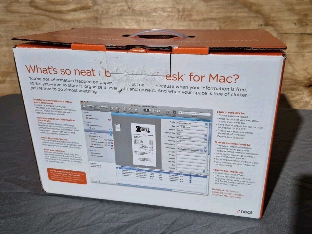 Neat Desk ND-1000 Desktop Receipt Document Scanner Digital Filing System Mac/PC