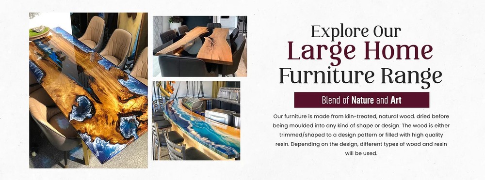 Handmade Ocean Epoxy Resin Table – Blue Wave Beach Coffee Table