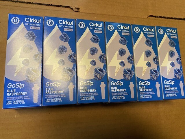 (6 Pack) Blue Raspberry or Black Cherry Cirkul GoSip Flavor Cartridges