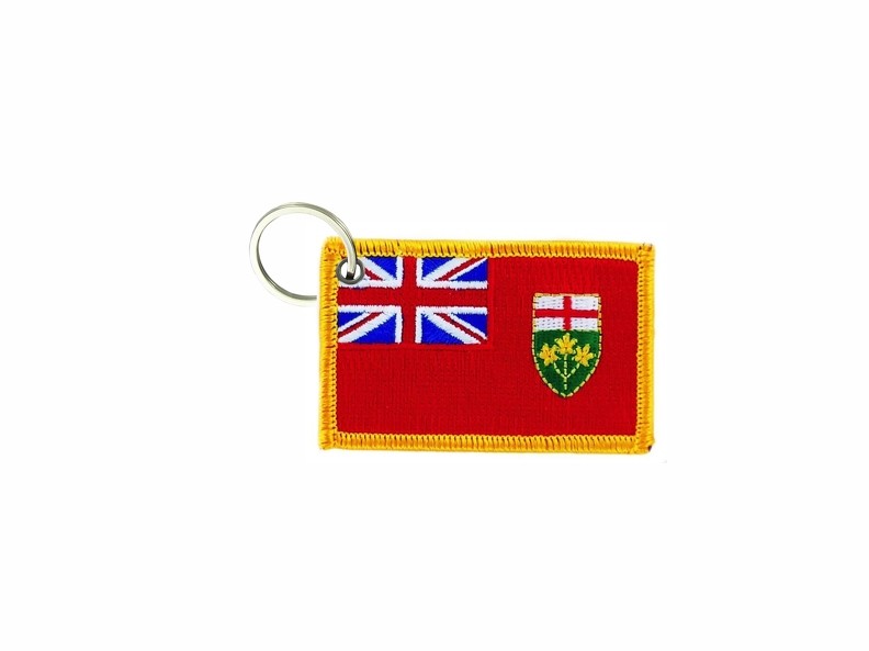 Ontario Canada Embroidered Keychain Badge Patch