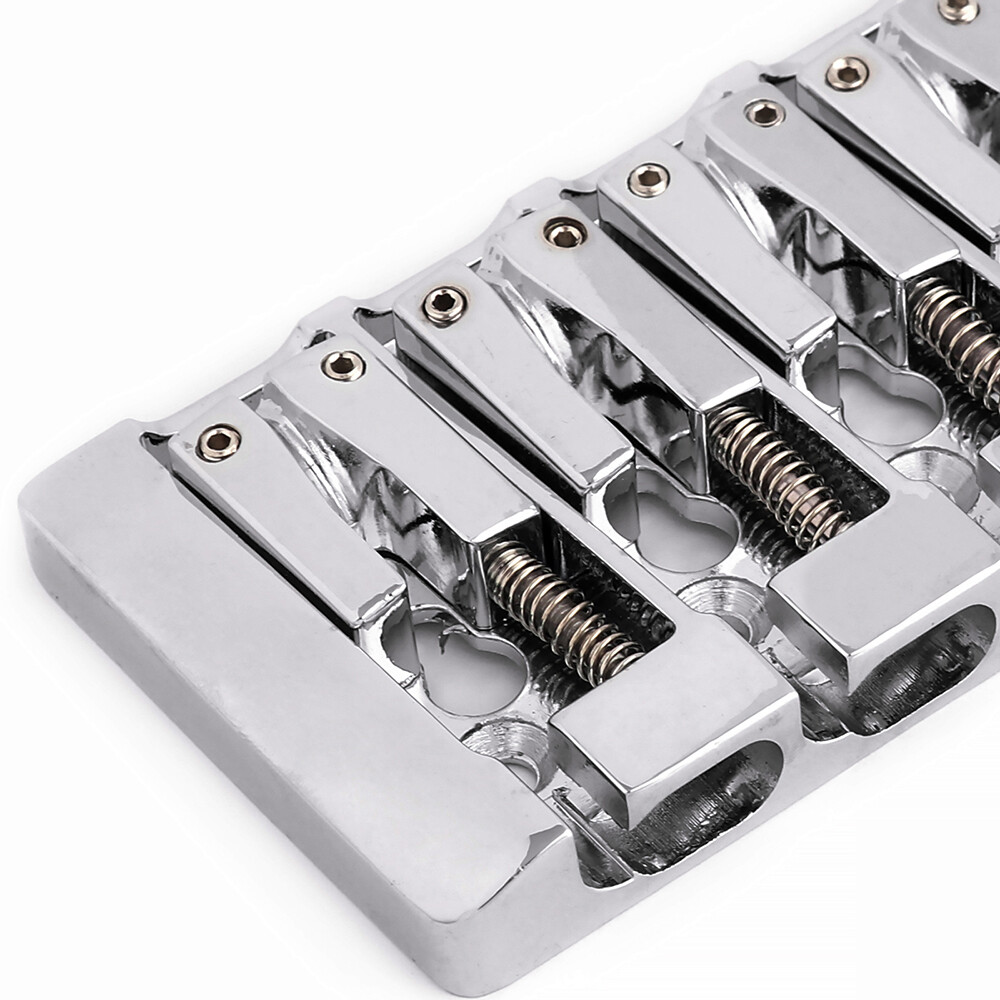 4 String Bass Bridge A Style Top Load and String Through Body Tailpiece Chrome