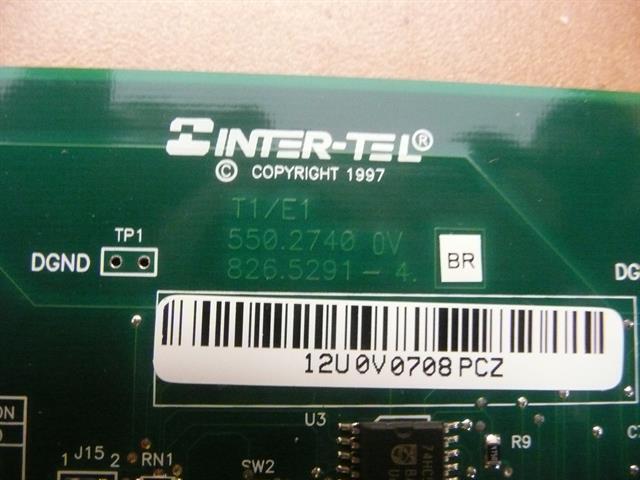 Inter-Tel T1/E1 - 550.2740 Circuit Card