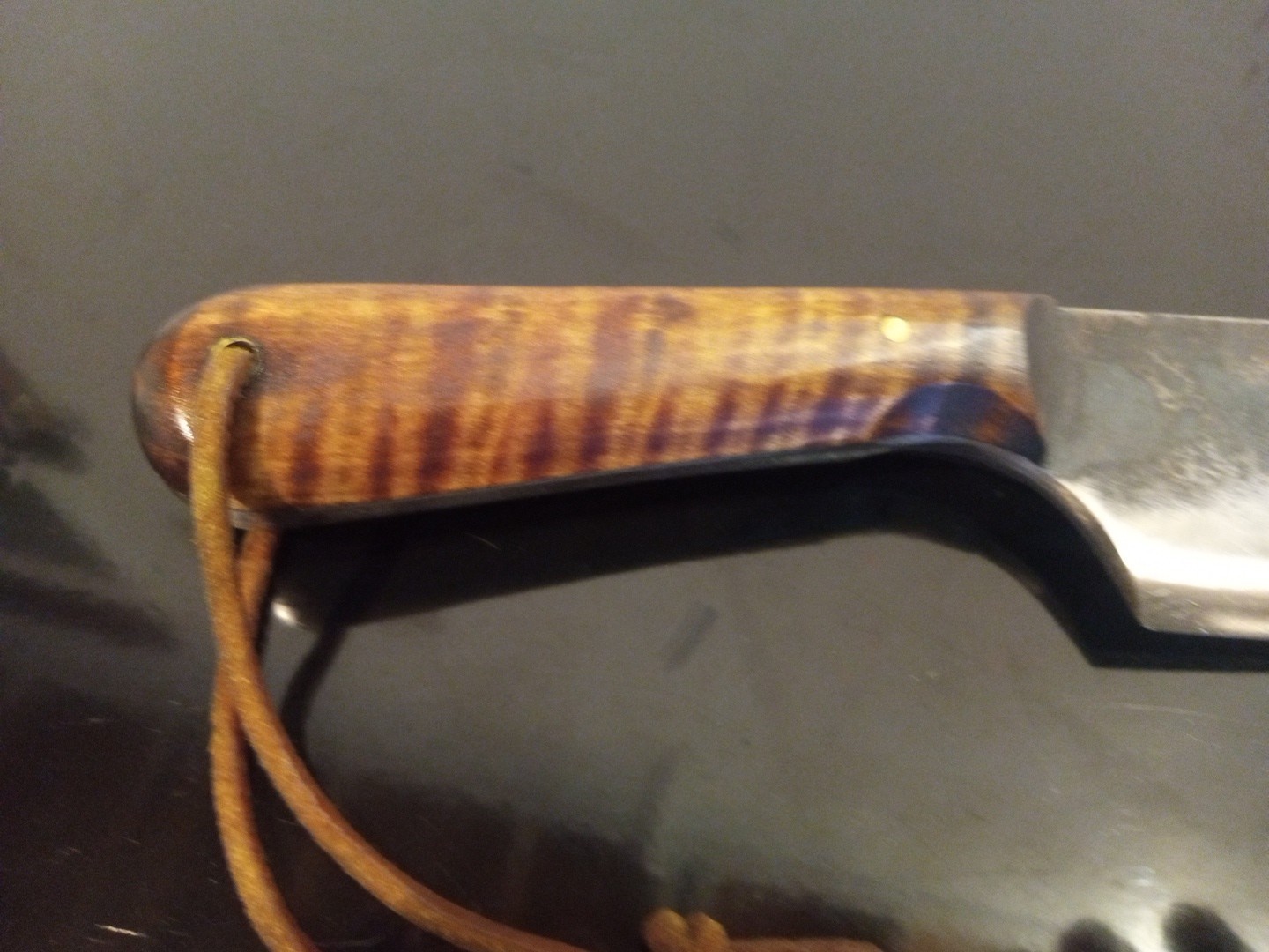 Vintage Custom-HandMade JEFF WHITE 11'' Primitive Camp Knife. Thick & Heavy Duty