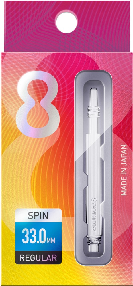 Target 8 Flight Spinning Shaft Medium Clear (33mm)