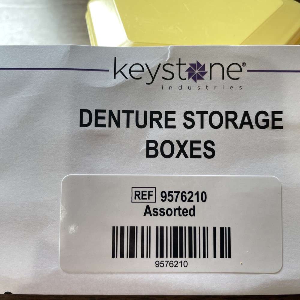 Denture Storage Box - Assorted Colors - Plastic - By Keystone