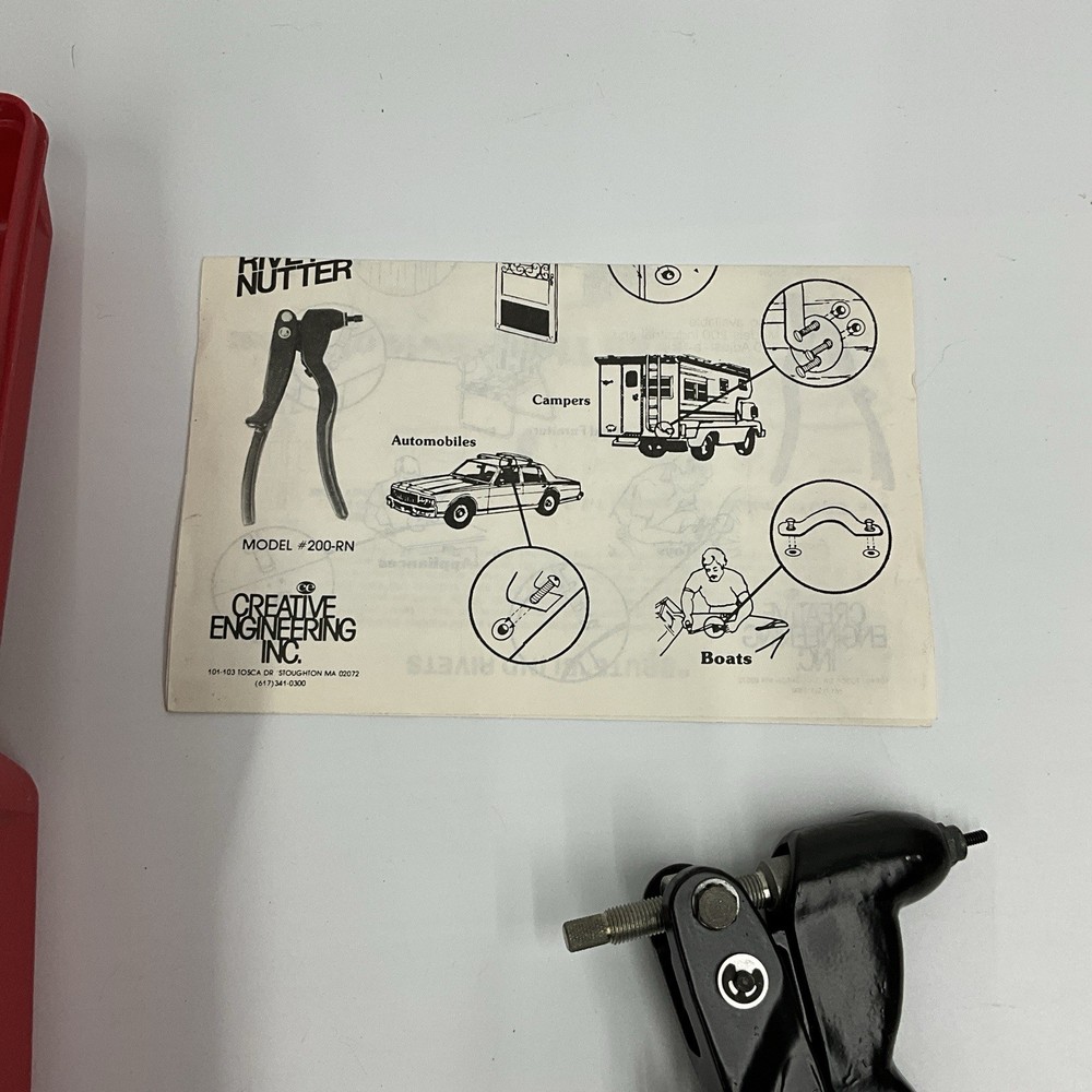 Creative Engineering The Nutter Rivet Nut Gun Tool Set w/ Extras & Case UNTESTED