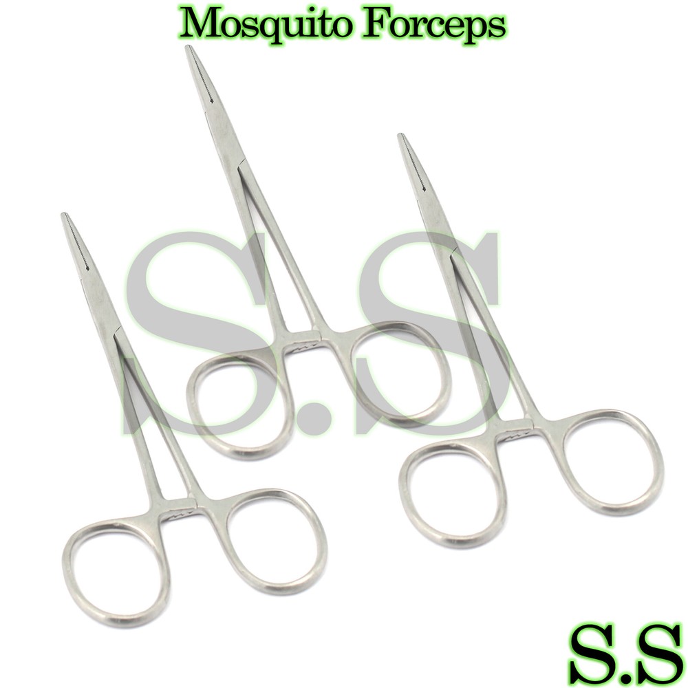 3 Piece Mosquito Hemostat Locking Forceps Str 4" Surgical Instruments