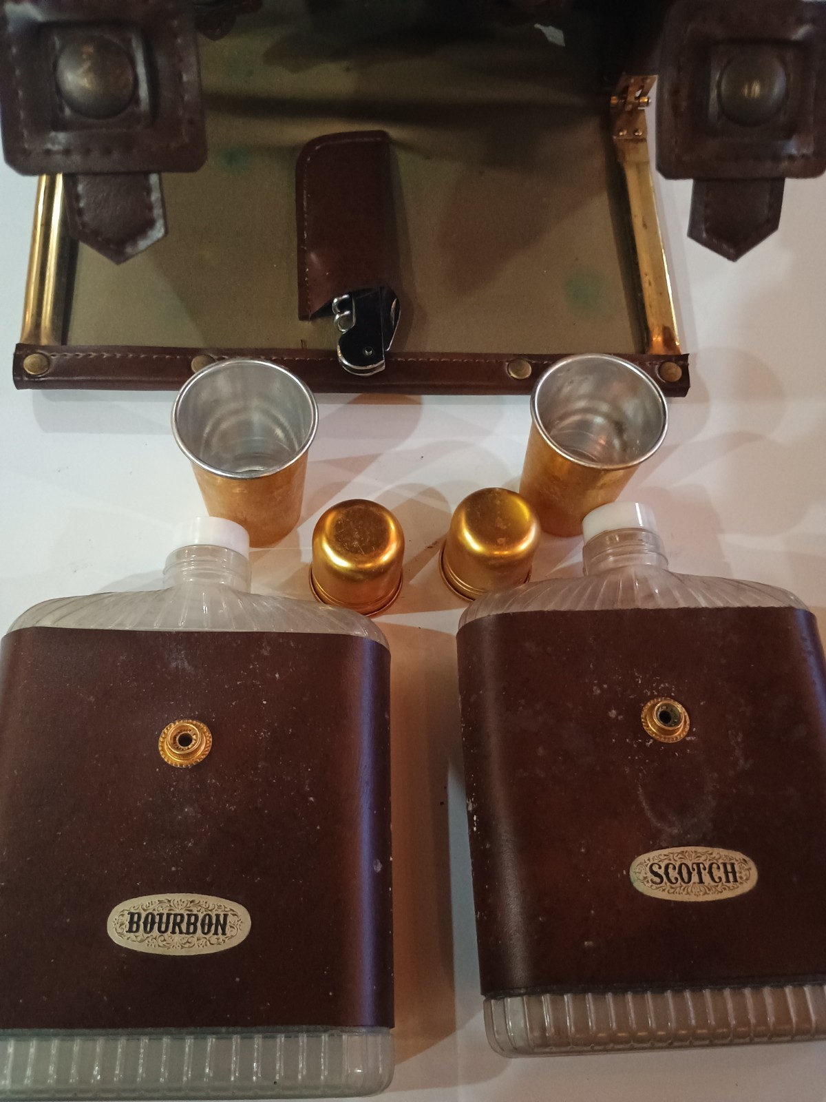 Vintage Leather Travel Bar - Japan - Rare