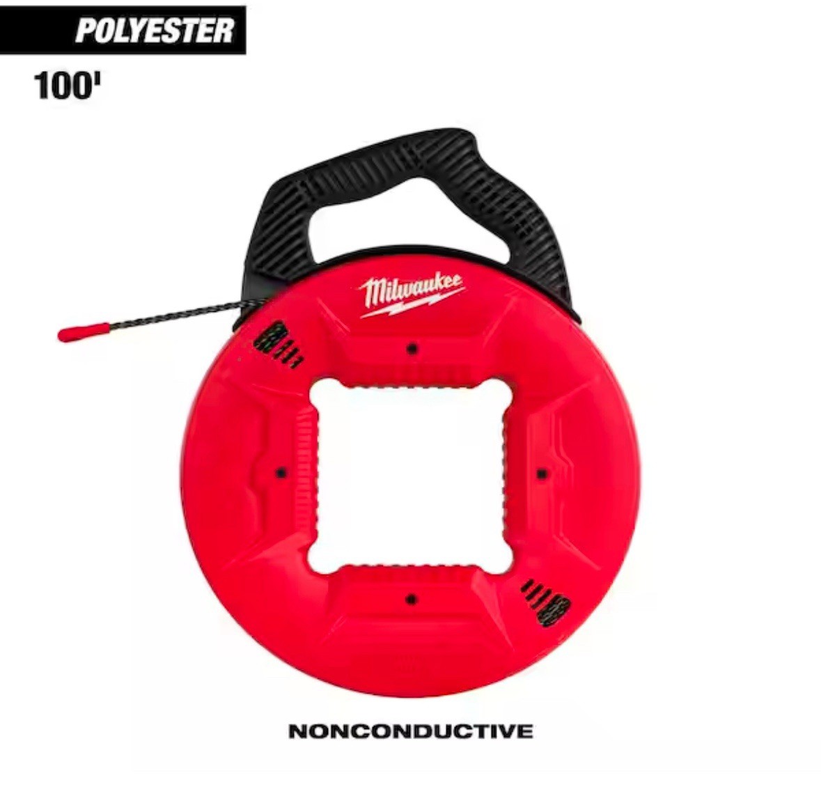 Milwaukee Tool 48-22-4165 100 Ft Polyester Fish Tape W/Nonconductive Tip