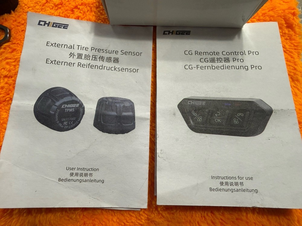 Chigee AIO Smart Riding Bundle TPMS Bar Remote Holder CG OBD Wireless Module