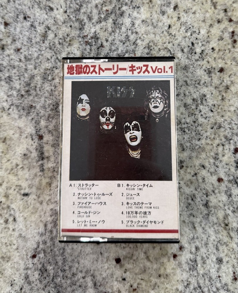 KISS 1977 JAPAN VICTOR STORY OF KISS CASSETTE TAPE VINTAGE AUCOIN MEGA RARE🔥