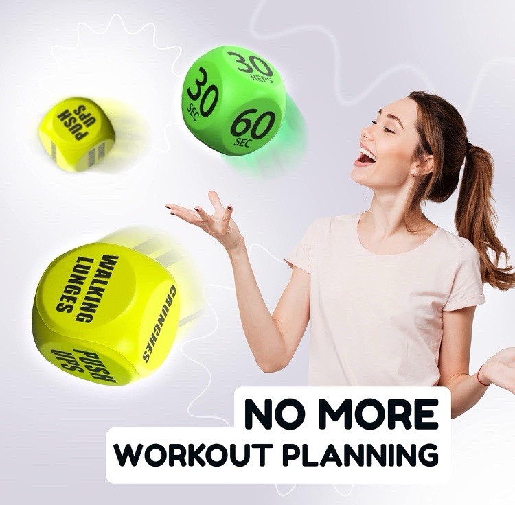 Workout Dice 6-Sided Foam Exercise Dice for Solo or Group Classes