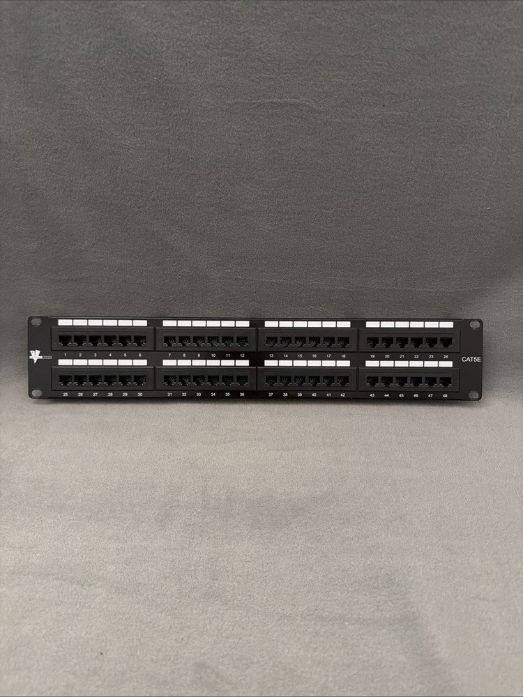CAT5e GigaMax 48 Port Rack Mount Patch Panel Punchdown 5G596-U48 vertical cable