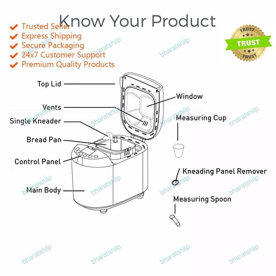 Atta & Bread Maker Machine -Automatically Mix Makes Hygienically & Conveniently