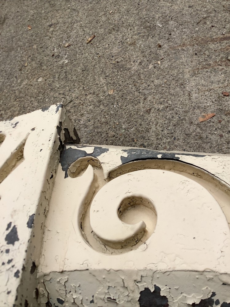 Antique Window Door Pediment Header Vtg Architectural #4