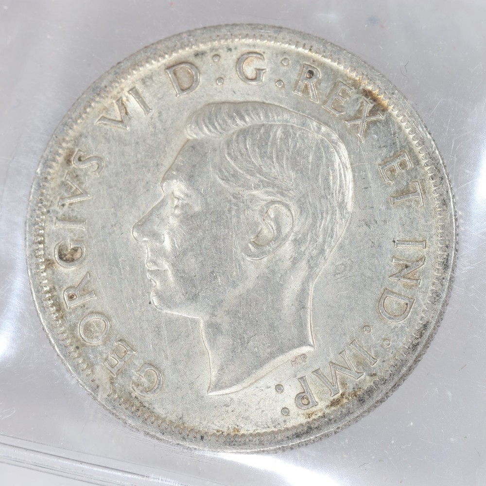 1938 Canada Silver Dollar ICCS AU55 - Key Date