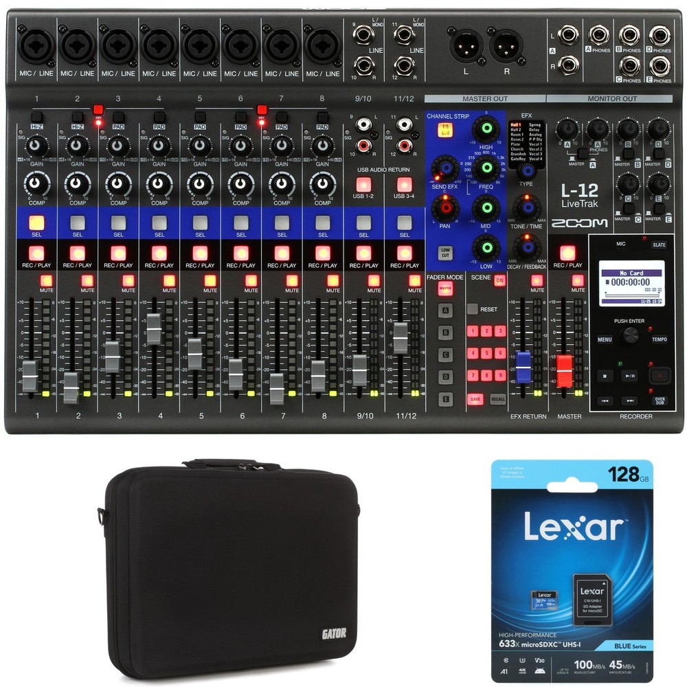 Zoom LiveTrak L-12 Digital Mixer with Case