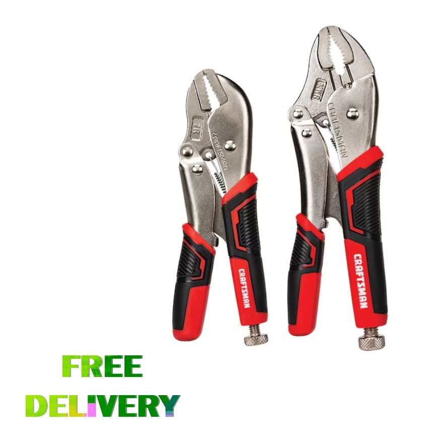 CRAFTSMAN 2 Pack Locking Plier Set Grip Tools Free Ship