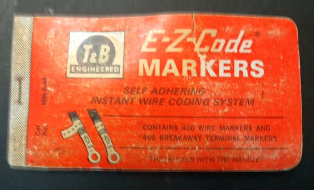 1940's-50's E-Z-Code Markers Book By T&B Engineered