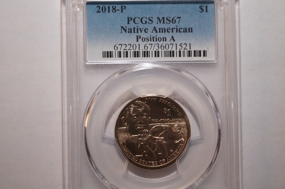2018-P NATIVE AMERICAN DOLLAR POSITION A GRADED PCGS MS67