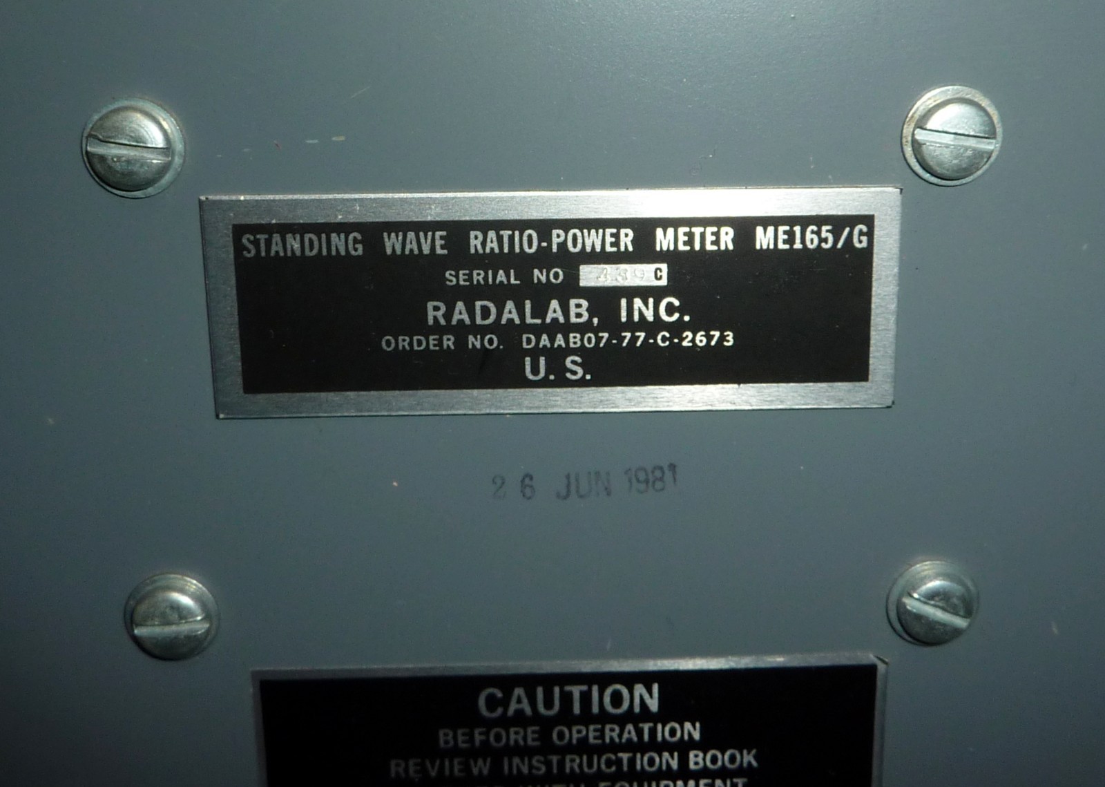 Radalab ME-165/G SWR Power Meter Dummy Load