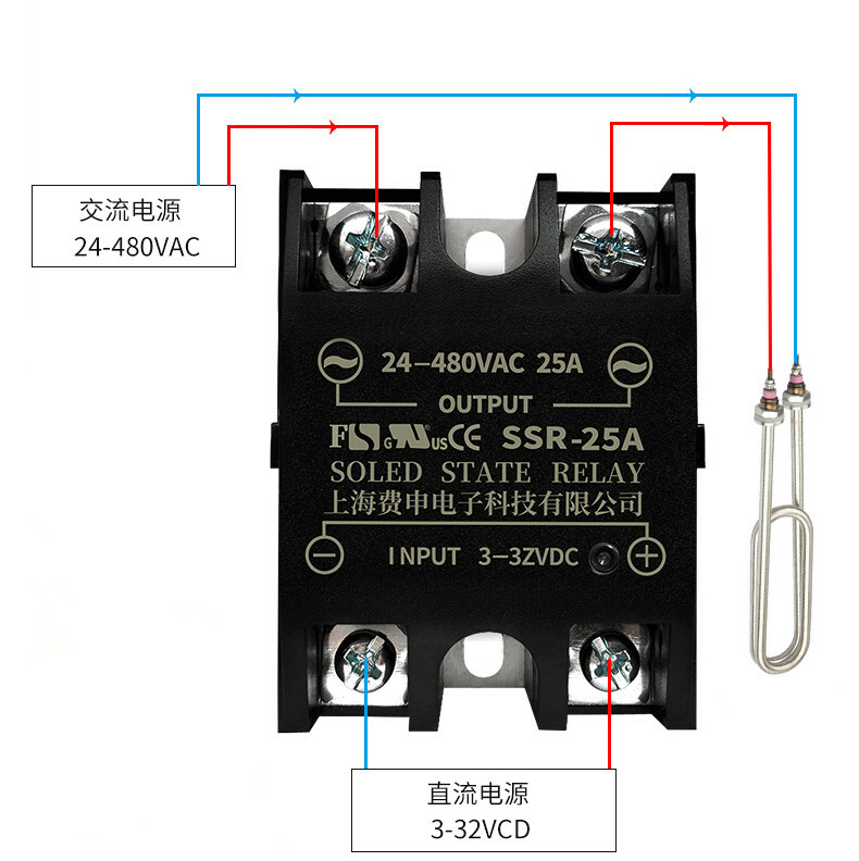 Single-phase solid state relay SSR-25 10A~90A solid state relay DC control AC
